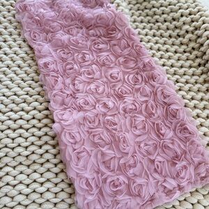 3D Floral print bodycon strapless dress